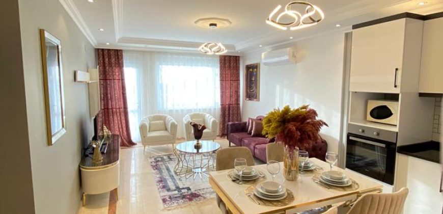 TOSMUR ALANYA SATILIK LÜKS REZİDANS DAİRE BİNA 8 KATLI DAİRE 6. KAT GÜNEY CEPHE LÜKS EŞYALI 2 YATAK ODALI 135 M2