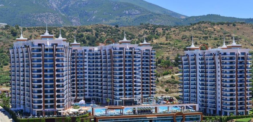 Азура Парк – Azura Park, Махмутлар, 2+1, 9 этаж, 110 кв.м., меблированный, вид на море, 800€