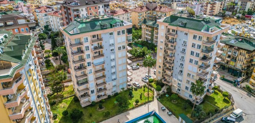 ALAİYE RESİDENCE ALANYA GÜLLER PINAR MAHALLESİ SATILIK 1+1 8.KAT LÜKS EŞYALI DAİRE