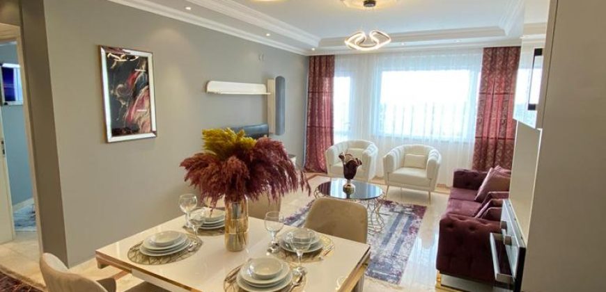 TOSMUR ALANYA SATILIK LÜKS REZİDANS DAİRE BİNA 8 KATLI DAİRE 6. KAT GÜNEY CEPHE LÜKS EŞYALI 2 YATAK ODALI 135 M2