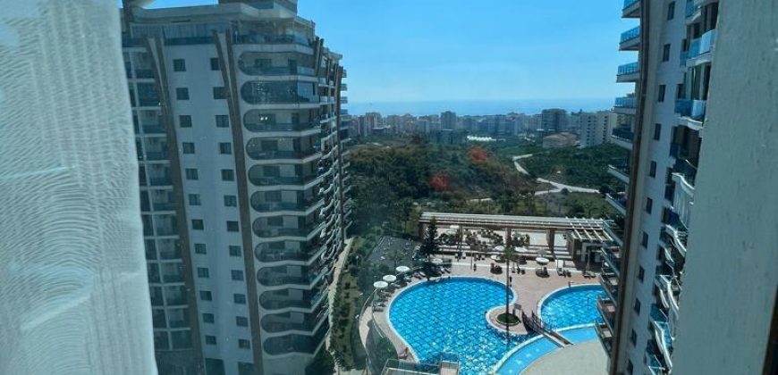 Азура Парк – Azura Park, Махмутлар, 2+1, 9 этаж, 110 кв.м., меблированный, вид на море, 800€