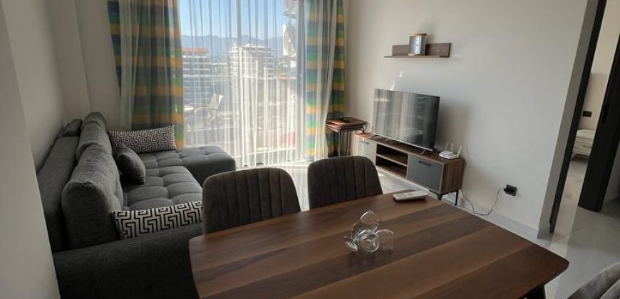 SERENITY RESIDENCE, Махмутлар, 1+1, 10 этаж, 55 кв.м., меблированный, вид на горы, 550€