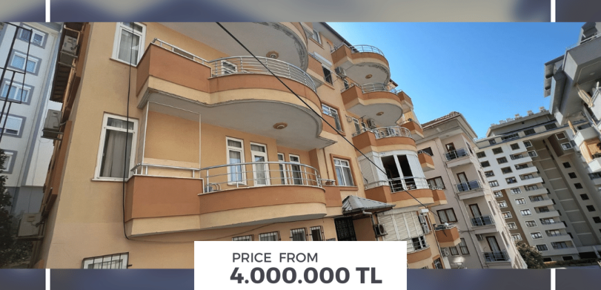 5004 ARİFOĞLU APT CİKCİLLİ ALANYA SATILIK 5 KATLI BİNANIN 5. KATI 3+1 BOŞ DAİRE