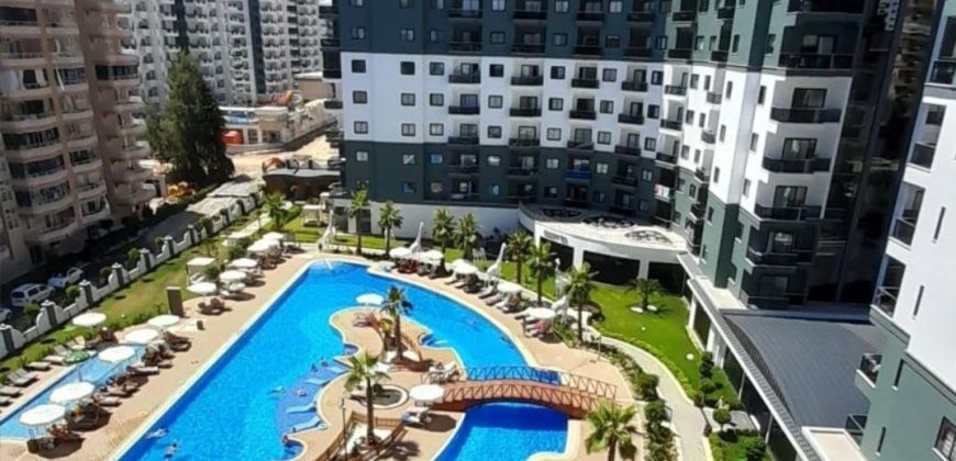 SERENITY RESIDENCE, Махмутлар, 1+1, 10 этаж, 55 кв.м., меблированный, вид на горы, 550€