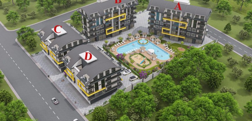  ZEYTİN KENT EVLERİ OBA SATILIK 1+1 PROJE DAİRE 105.000 €