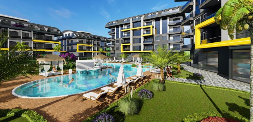  ZEYTİN KENT EVLERİ OBA SATILIK 1+1 PROJE DAİRE 105.000 €