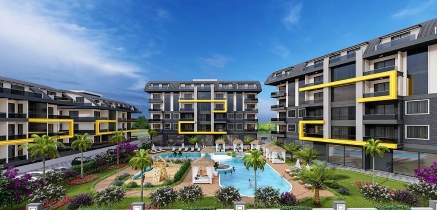  ZEYTİN KENT EVLERİ OBA SATILIK 1+1 PROJE DAİRE 105.000 €