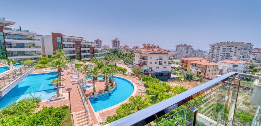 Alanya cikcilli satılık 2+1 eşyalı residence alanya Aramis Terrace 2