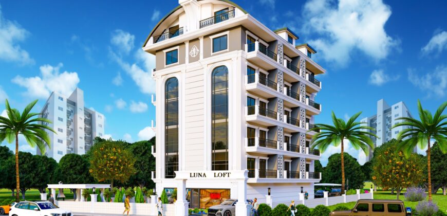 OBA SATILIK 1+1 BOŞ RESİDENCE ALANYA YUKARI OBA LUNA LOFT