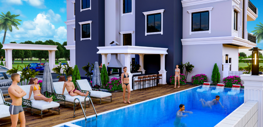 ÇIPLAKLI SATILIK 1+1 BOŞ RESİDENCE ALANYA  LUNA LOFT 2