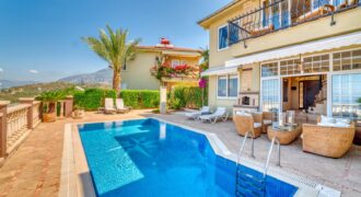 KARGICAK SATILIK 3+1 EŞYALI VİLLA ALANYA Gold City Villa