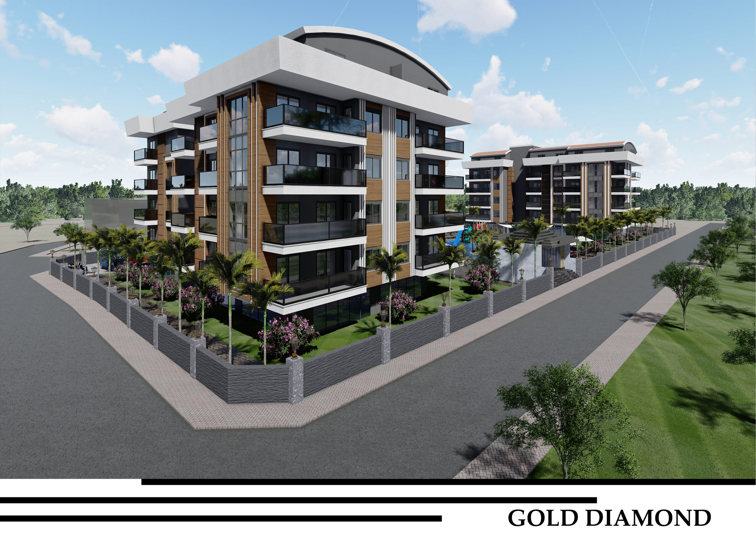 OBA SATILIK 2+1 BOŞ RESİDENCE ALANYA  GOLD DIAMOND