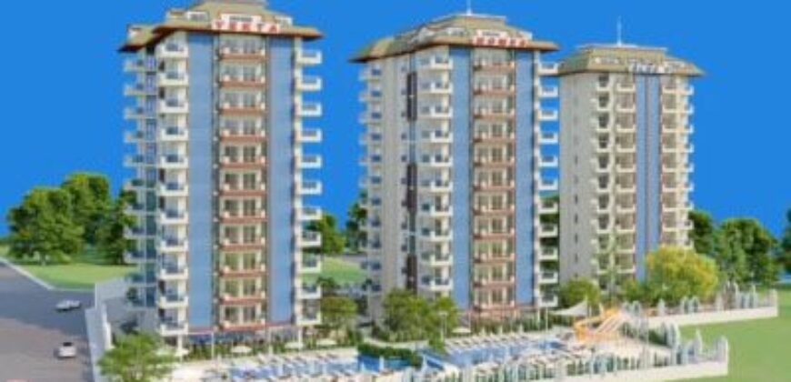 MAHMUTLAR SATILIK 1+1 BOŞ  RESİDENCE ALANYA  YEKTA BLUE 5