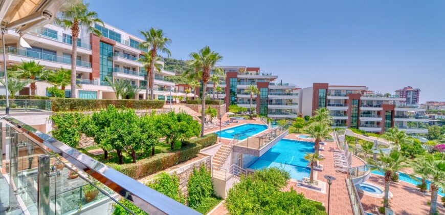 Alanya cikcilli satılık 2+1 eşyalı residence alanya Aramis Terrace 2