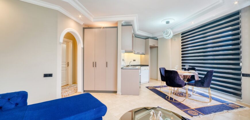 TOSMUR SATILIK 1+1 EŞYALI  RESIDENCE ALANYA  Gündoğan Sitesi Tosmur