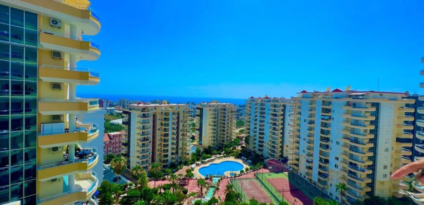 PARADİSE HİLL RESORT MAHMUTLAR ALANYA KİRALIK EŞYALI LÜKS SİTE İÇİNDE DENİZ VE ŞEHİR MANZ