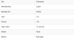 ÇIĞLIK GAZİPAŞA TARLA 12.443M2 DOĞA MANZARALI YOL CEPHELİ 3.000.000TL