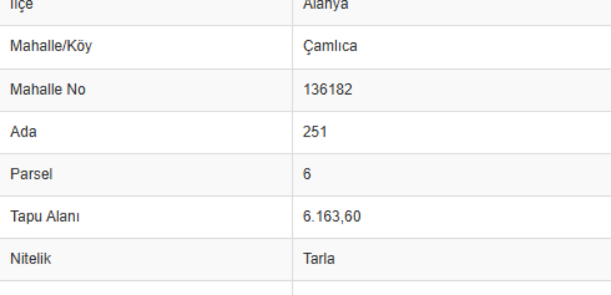 ÇAMLICA ALANYA 6.163M2 HER TÜRLÜ MEYVE VE SEBZE EKİLİR 2.500.000TL