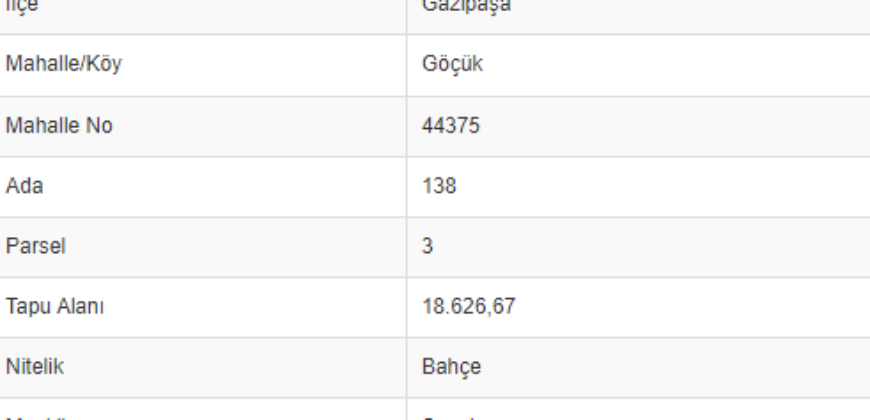 GÖÇÜK KÖY GAZİPAŞA 18.627M2 DOĞA MANZARALI GÜNEY BATI CEPHE 6.500.000TL