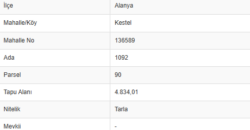 KESTEL 4.834M2 BATI-KUZEY-GÜNEY CEPHE 1.700.000€