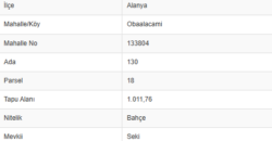 OBAALACAMİ OBA 1.012M2 DOĞA MANZARA YOL CEPHE 3.500.000TL