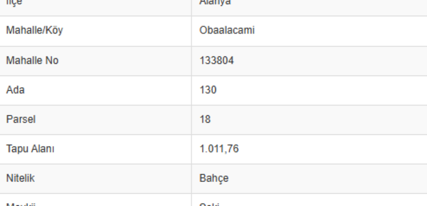 OBAALACAMİ OBA 1.012M2 DOĞA MANZARA YOL CEPHE 3.500.000TL