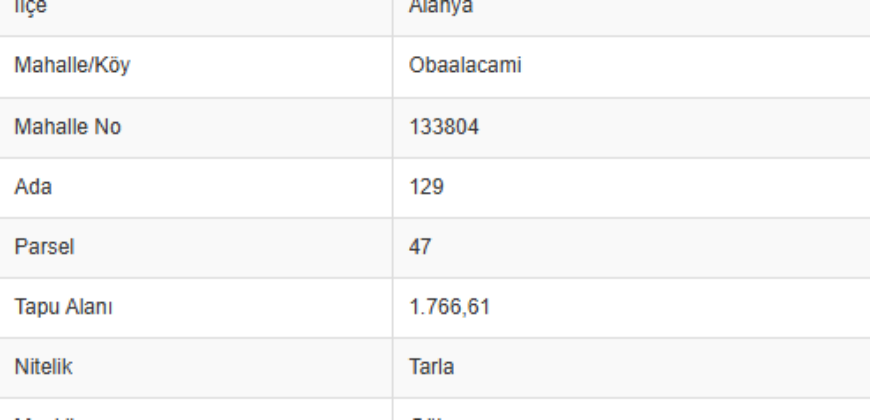 OBAALACAMİ OBA 1.766M2 DOĞA MANZARA YOL CEPHE 4.000.000TL