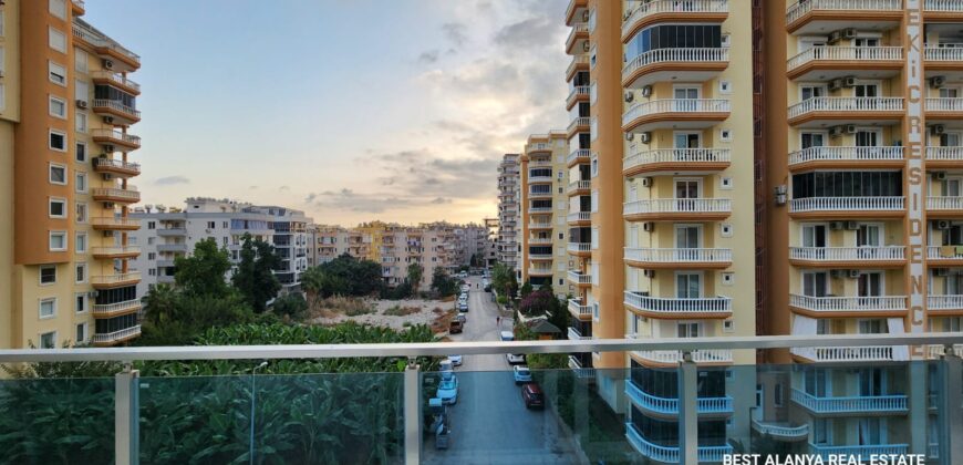 TAŞ 2 APT MAHMUTLAR ALANYA KİRALIK GÜNEY CEPHE 1+1 EŞYALI DAİRE AYLIK 15.000 TL