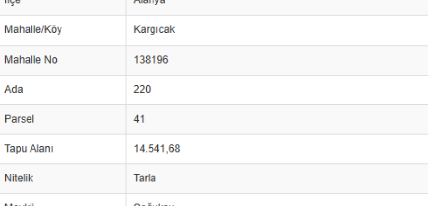 KARGICAK 2 AYRI TAPU TOPLAM 41.000M2 1 HİSSEYE DÜŞEN 12.000.000TL