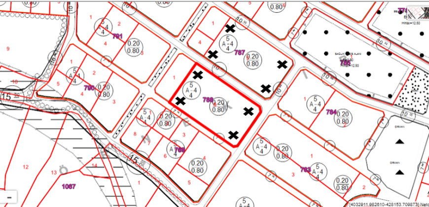 MERKEZ DEMİRTAŞ İKİ TAPULU MÜSTAKİL TOPLAM 9.203M2 2.000.000€