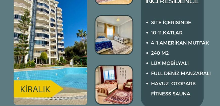 ALANYA MAHMUTLARDA KİRALIK 4+1 EŞYALI REZİDENCE 800 €