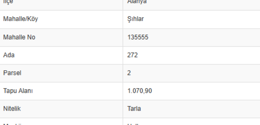 ŞIHLAR ALANYA 1.071M2 DOĞA VE VADİ MANZARA 3.00.000TL