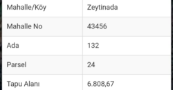 ZEYTİNADA GAZİPAŞA ALANYA 6.809M2 SATILIK TARLA 3.500.000TL