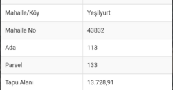 YEŞİLYURT(MASITBÜKÜ MEVKİ) GAZİPAŞA ALANYA 13.729M2 SATILIK TARLA