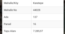 KARATEPE (YUSUFLAR) GAZİPAŞA ALANYA 7.286M2 SATILIK TARLA 3.500.000TL