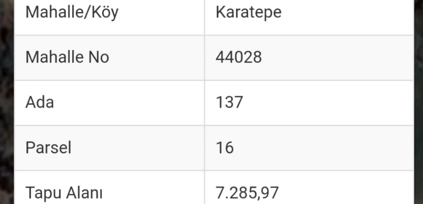 KARATEPE (YUSUFLAR) GAZİPAŞA ALANYA 7.286M2 SATILIK TARLA 3.500.000TL