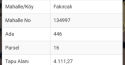 FAKIRCALI YAYLADA DEMİRTAŞ ALANYA 4.111M2 SATILIK TARLA 4.000.000TL