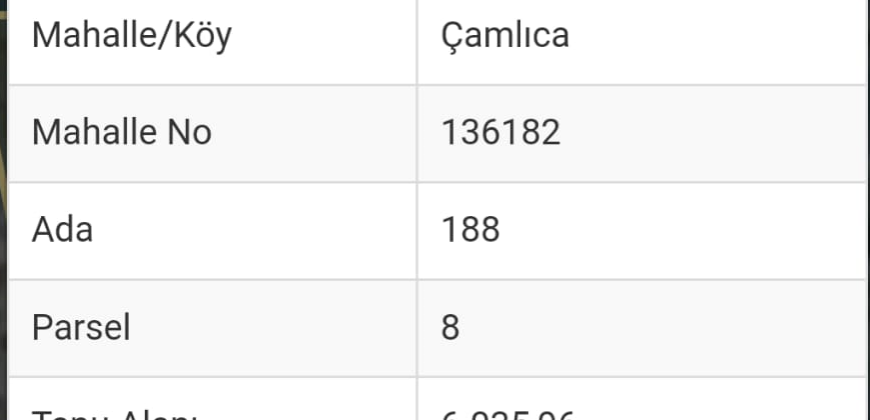 ÇAMLICA DEMİRTAŞ ALANYA 6.036M2 TARLA SATILIK  1.000.000TL