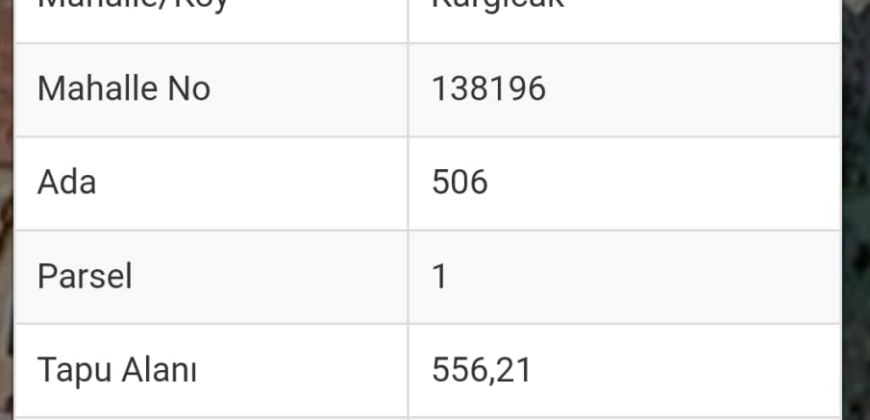 KARGICAK ALANYA 556METRE SATILIK ARSA 9.500.000TL
