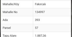 FAKIRCALI YAYLASI DEMİRTAŞ ALANYA 1.887M2 SATILIK TARLA 2.000.000TL