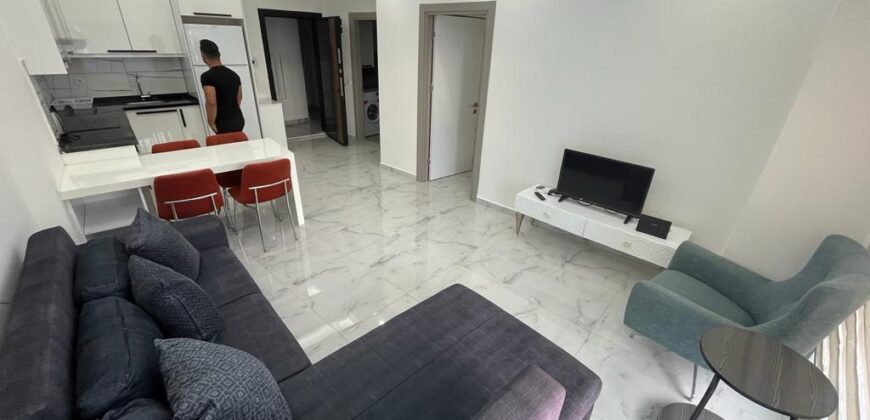 1286- MAHMUTLAR MERKEZDE BLUE TOWER REZİDANSTA 1+1 EŞYALI KİRALIK DAİRE 400 €